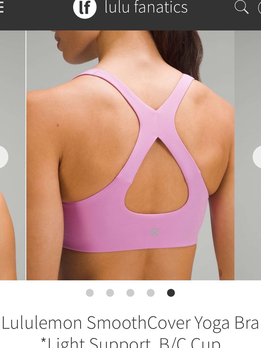 lululemon athletica Lavender-Pink Racerback Sports Bra